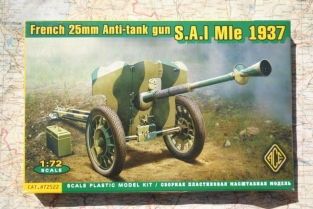 ACE 72552 French 25mm Anti-Tank Gun S.A.I. MIe 1937